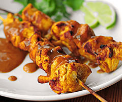 Chicken Satay with Sesame Infused Peanut Sauce